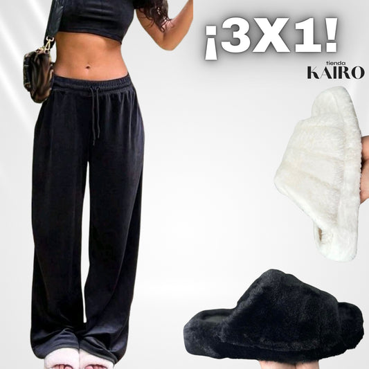 2X1 EN PANTALONES PELUCHE + UN PAR DE PANTUFLAS DE PELUCHE DE REGALO!